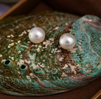 7-7.5mm | Lunar Halo | Stud Earrings