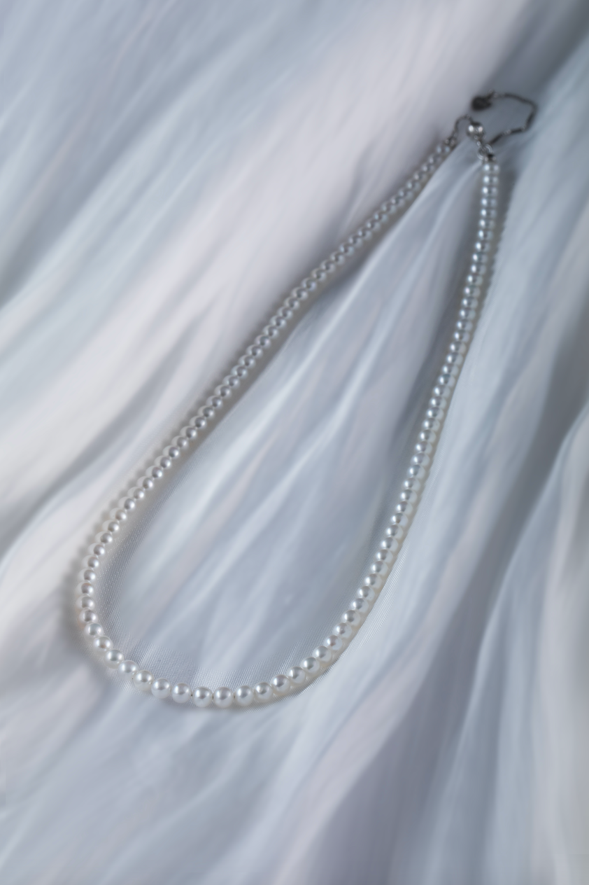 A 3.8-4mm | Whispers of Light |  Full-Strand Necklace