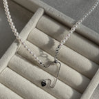 B 3.5–4mm + 8mm | The Held Point | Full Strand Necklace｜In stock｜Ships in 24h