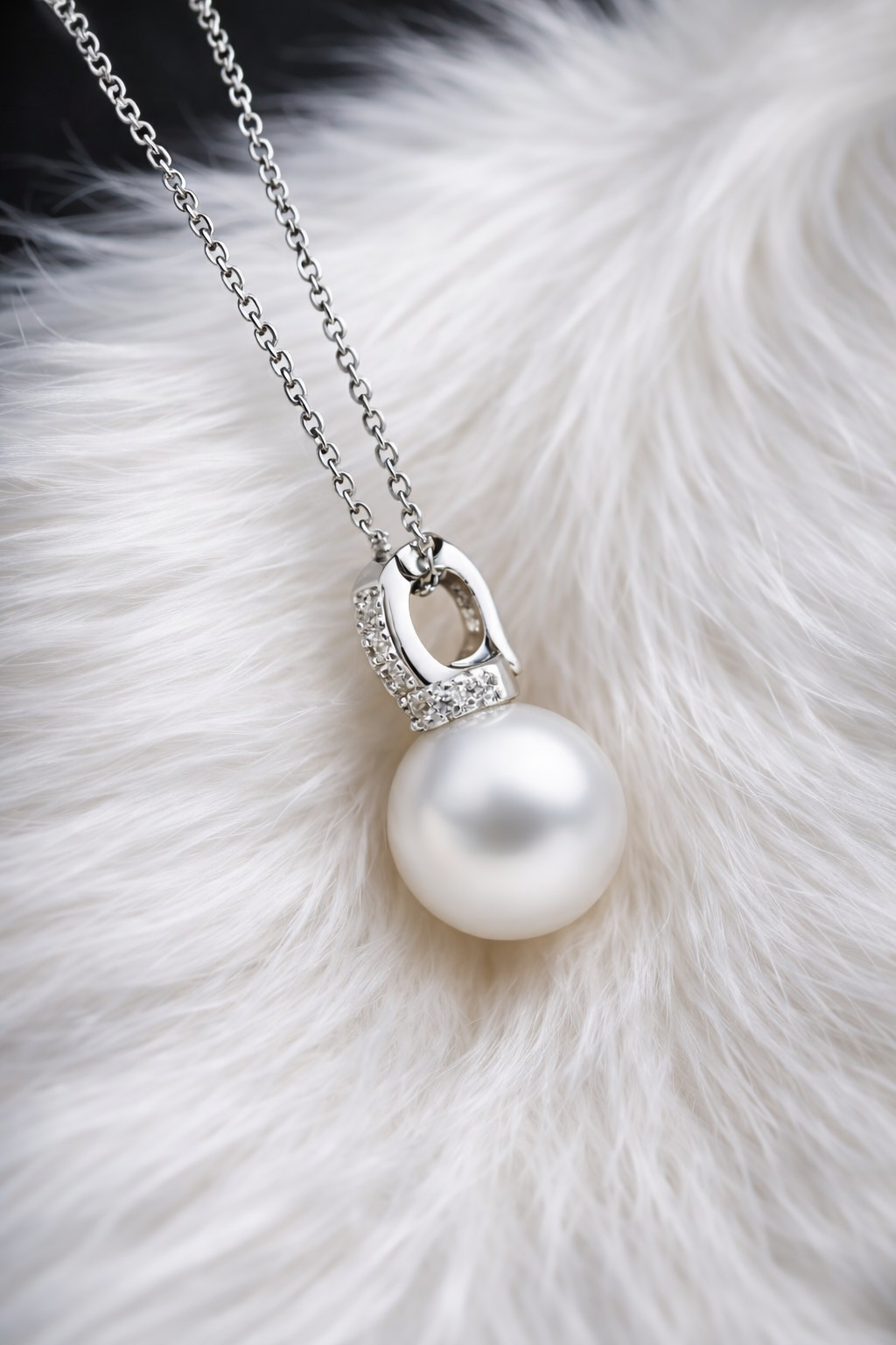 B 8mm Pearl Pendant + Silver Necklace | The Solo Path | In stock｜Ships in 24h