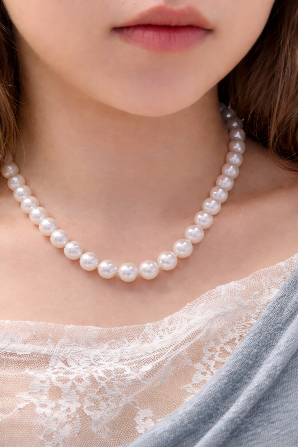 A 9-11mm | The Herald Light | Full Strand Necklace | In stock｜Ships in 24h