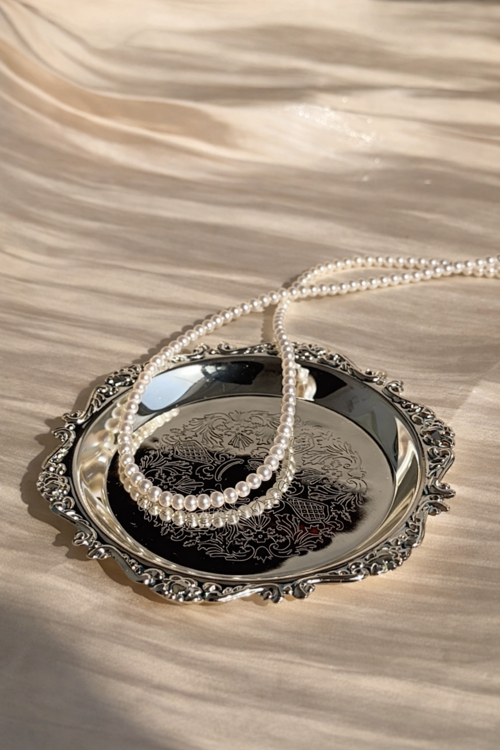 A 3.8-4mm | Whispers of Light |  Full-Strand Necklace | In stock｜Ships in 24h