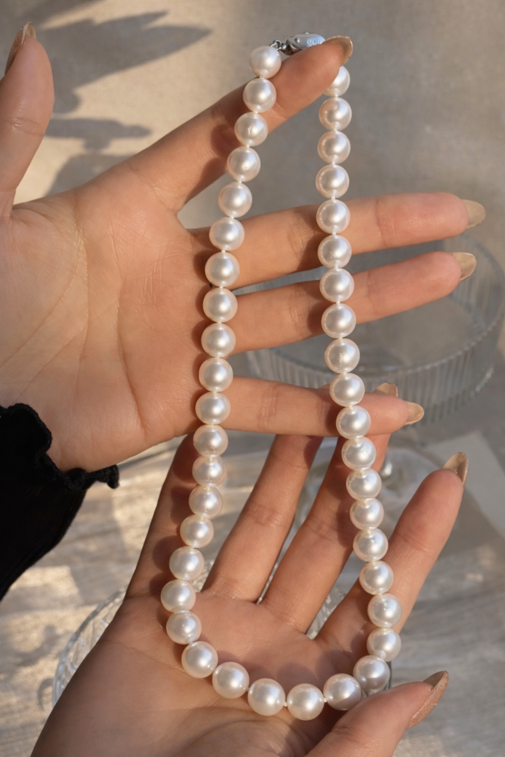 A 7.5-8mm | The Mirror of Light |  Full Strand Necklace | In stock｜Ships in 24h