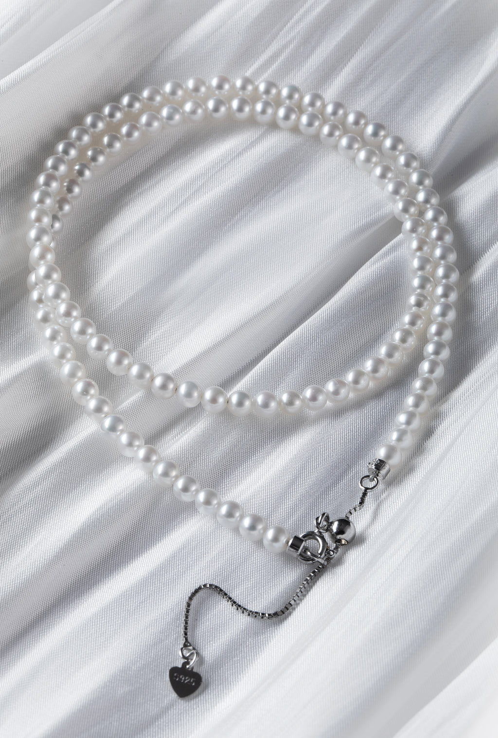 A 3.8-4mm | Whispers of Light |  Full-Strand Necklace