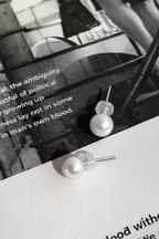 D 7-7.5mm | Lunar Halo | Stud Earrings | In stock｜Ships in 24h