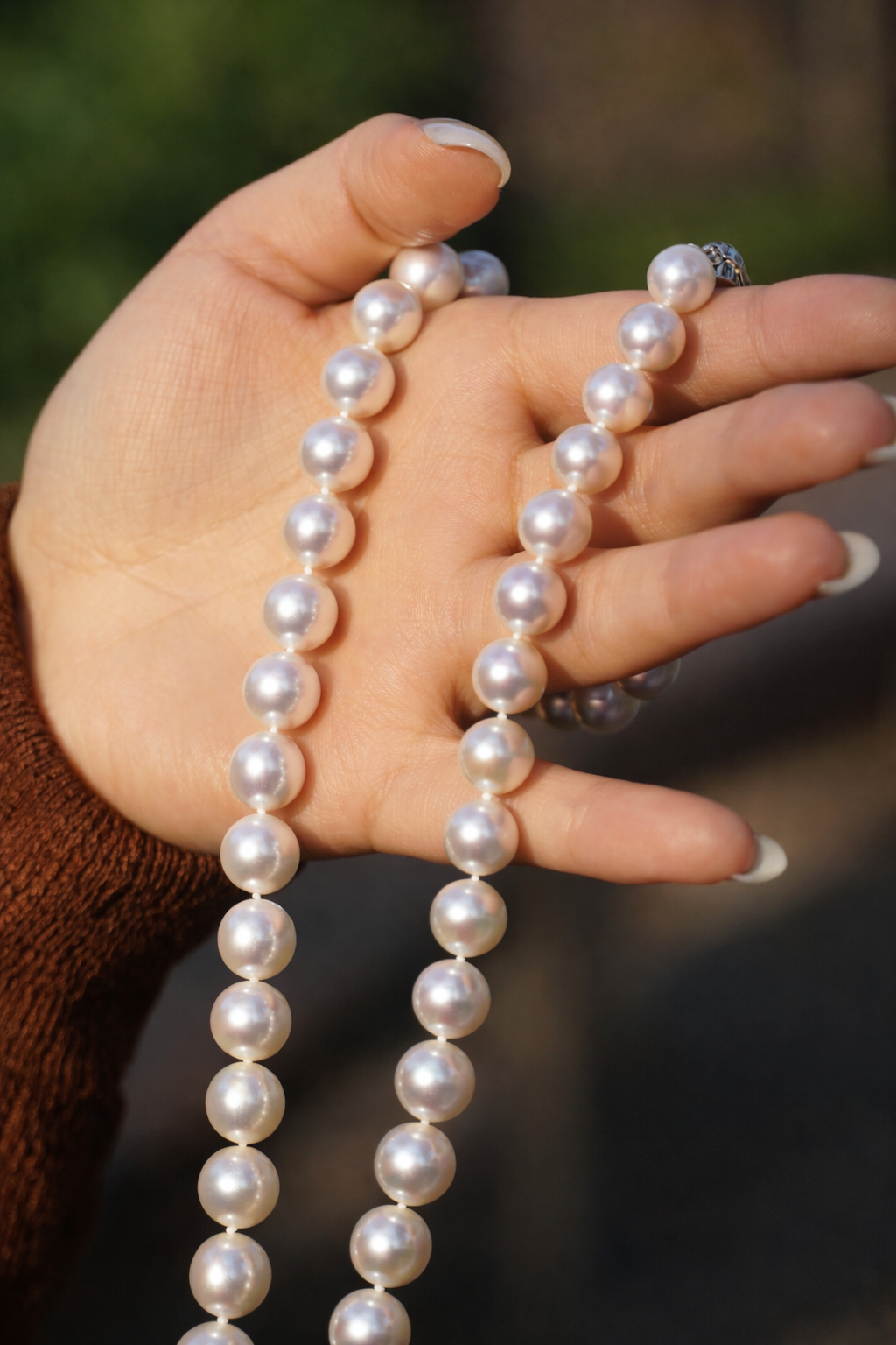 A 7.5-8mm | The Mirror of Light |  Full Strand Necklace | In stock｜Ships in 24h