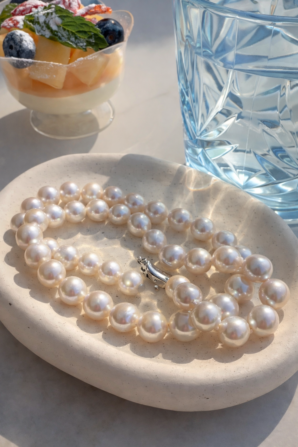 A 7.5-8mm | The Mirror of Light |  Full Strand Necklace | In stock｜Ships in 24h