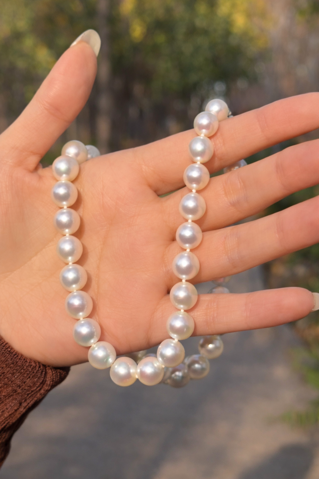 A 9-11mm | The Herald Light | Full Strand Necklace | In stock｜Ships in 24h