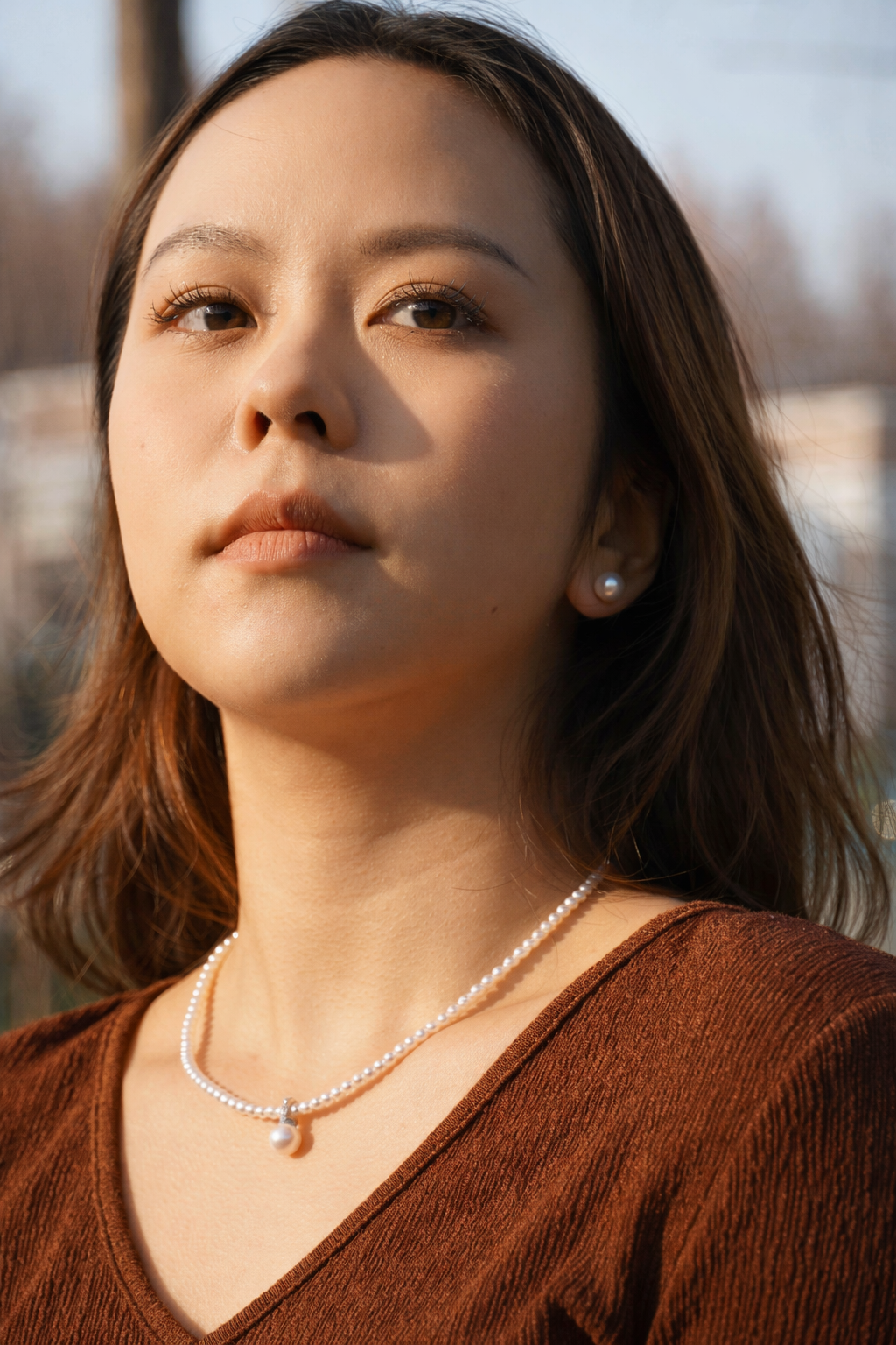 D 7-7.5mm | Lunar Halo | Stud Earrings | In stock｜Ships in 24h