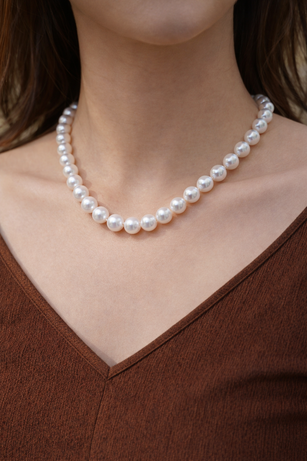 A 7.5-8mm | The Mirror of Light |  Full Strand Necklace | In stock｜Ships in 24h