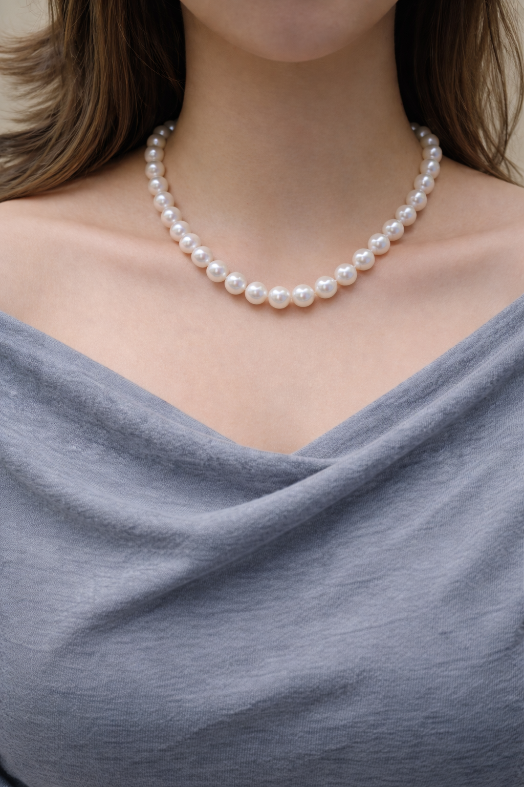 A 5.5-6mm | The Moonlit Stream | Full Strand Necklace | In stock｜Ships in 24h